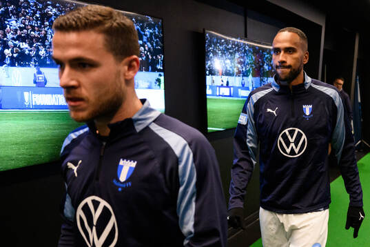 Malmö FFs Gabriel Busanello och Isaac Kiese Thelin