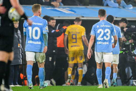 Malmö FFs Anders Christiansen och Lasse Berg Johnsen