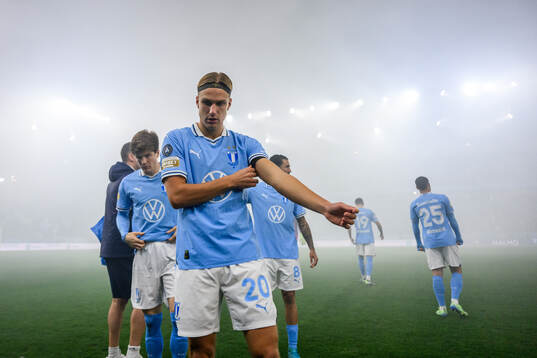 under fotbollsmatchen i Allsvenskan mellan Malmö FF och