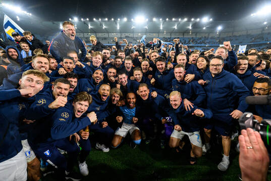 Malmö FFs spelare jublar