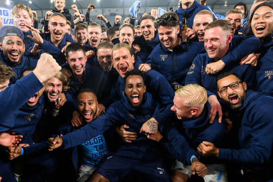 Malmö FFs spelare jublar