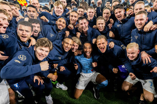 Malmö FFs spelare jublar