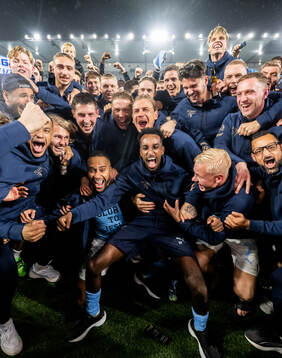 Malmö FFs spelare jublar
