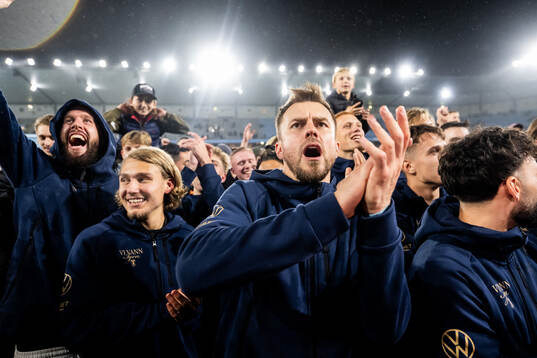 Malmö FFs målvakt Ricardo Friedrich jublar