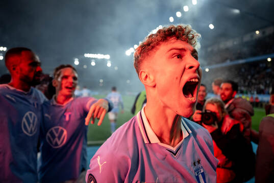 Malmö FFs Hugo Bolin jublar