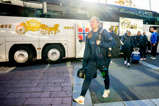 Goalkeeper Aurora Mikalsen of the Norwegian women's