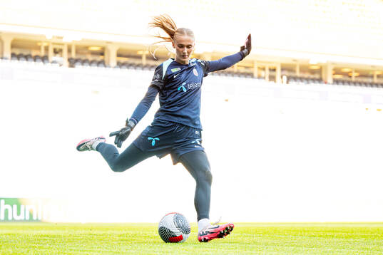 Goalkeeper Selma Panengstuen of the Norwegian women's