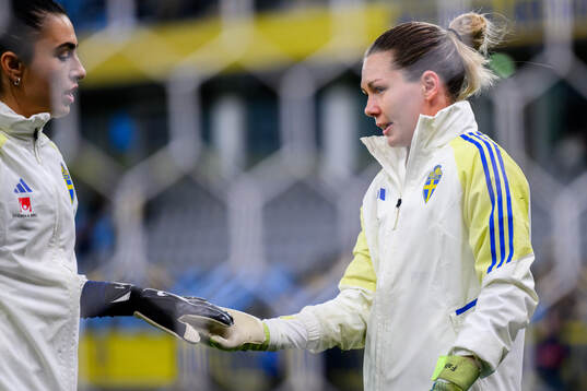 goalkeeper Jennifer Falk of Sweden