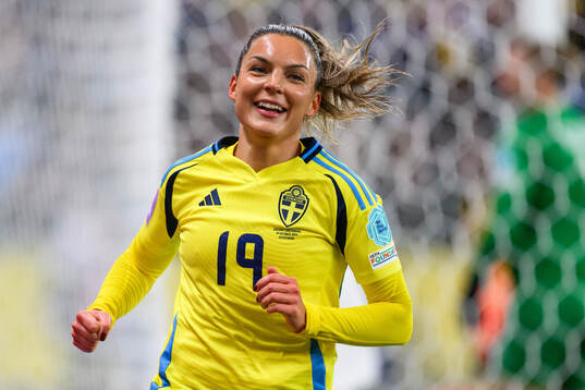 Johanna Rytting Kaneryd of Sweden celebrates