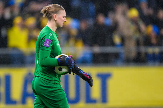 goalkeeper Lucie Schlime of Luxembourg looks dejected