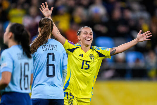 Julia Zigiotti Olme of Sweden celebrates