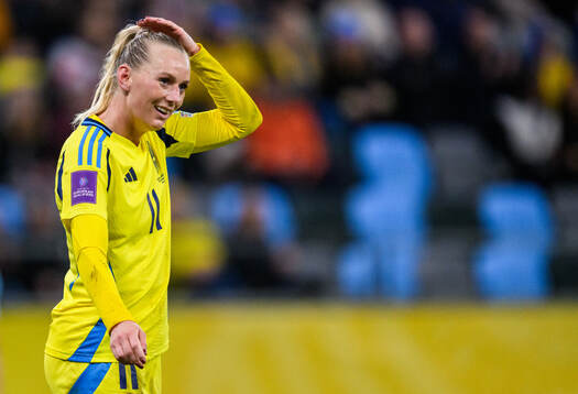 Stina Blackstenius of Sweden celebrates