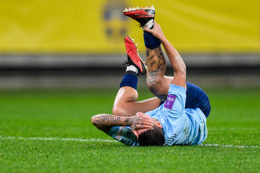 Andreia Machado of Luxembourg in pain