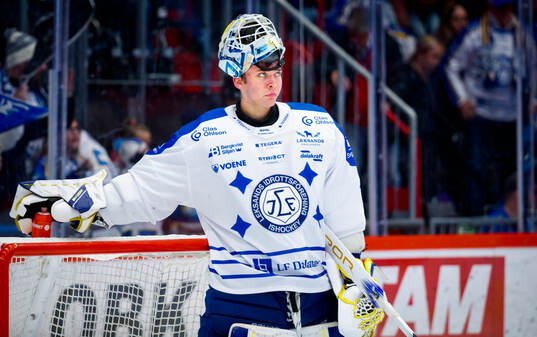 Leksands målvakt Marcus Gidlöf deppar