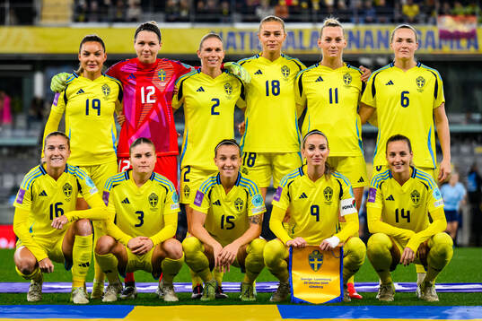 Johanna Rytting Kaneryd, goalkeeper Jennifer Falk, Jonna