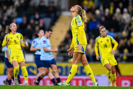 Fridolina Rolfö of Sweden looks dejected
