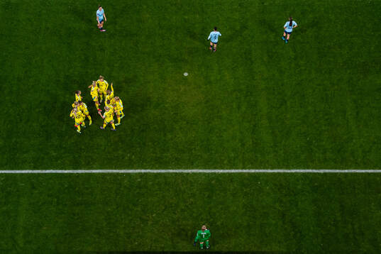 Rebecka Blomqvist of Sweden celebrate with team mates