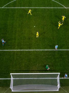 Stina Blackstenius of Sweden scored 5-0 and celebrates with