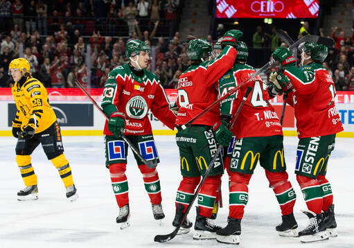 Frölundas Tom Nilsson jublar