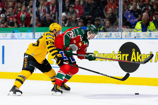 Skellefteås Zeb Forsfjäll och Frölundas Mikael Ruohomaa