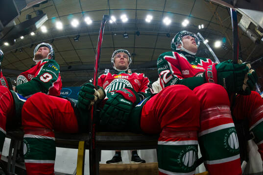Frölundas Linus Weissbach, Mikael Ruohomaa och Wiktor