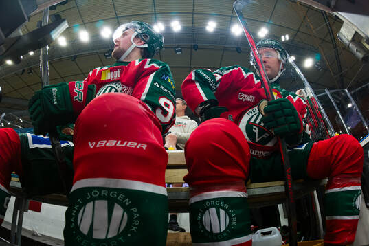 Frölundas Linus Weissbach och Mikael Ruohomaa