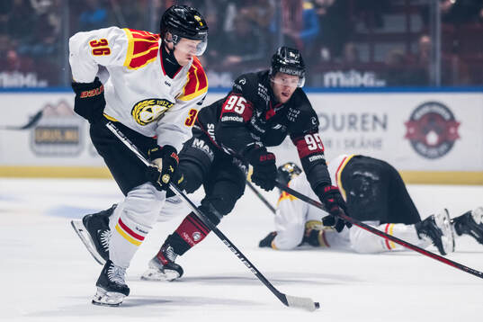 Brynäs Linus Ölund och Malmö Redhawks Carl Persson