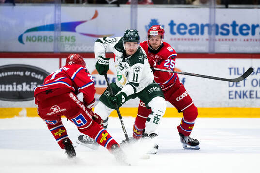 Färjestads Joakim Nygård och Timrås Linus Nässén