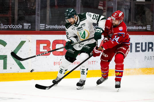 Färjestads August Tornberg och Timrås Emil Pettersson