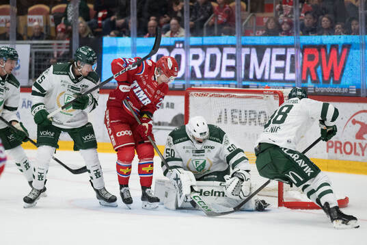 Färjestads målvakt Damian Clara