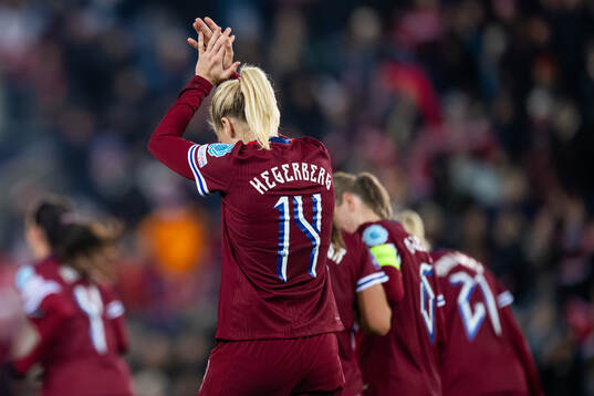 Ada Hegerberg of Norway celebrates