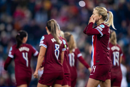Ada Hegerberg of Norway celebrates