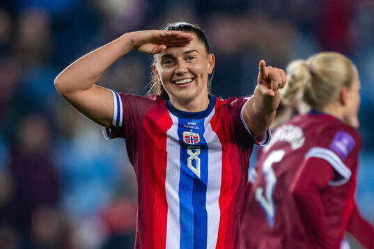 Vilde Bøe Risa of Norway celebrates