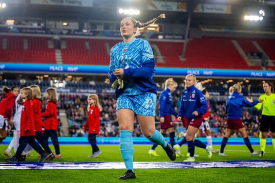 Goalkeeper Aurora Mikalsen of Norway