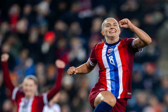 Vilde Bøe Risa of Norway celebrates