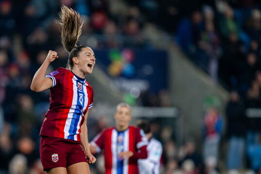 Vilde Bøe Risa of Norway celebrates