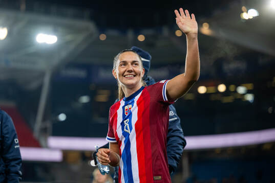 Vilde Bøe Risa of Norway celebrates