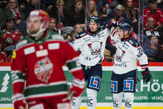 Linköpings Christoffer Ehn jublar med Johan Johnsson