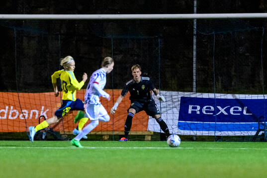 Goalkeeper Svante Stangenberg of Sweden