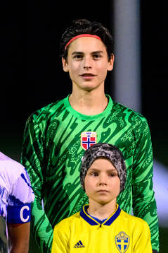 Goalkeeper Joshua Philip Cameron Aanslokken of Norway at