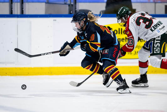 Djurgårdens Brette Pettet och Frölundas Michelle Karvinen