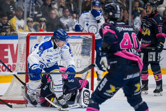 Leksands Justin Glenn Kloos jublar