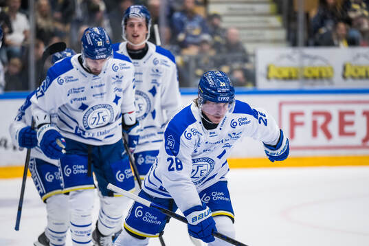 Leksands Justin Glenn Kloos jublar