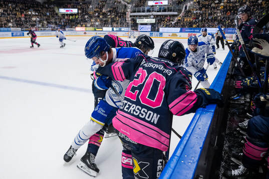 HV71s Tanner Kero och Andre Petersson och Leksands Anton