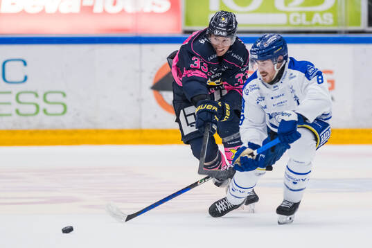 HV71s Måns Lindbäck och Leksands Matt Caito