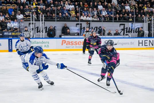 Leksands Andro Kaderli och HV71s Olle Alsing