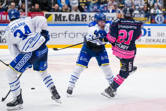 Leksands Kalle Östman och HV71s Mattias Tedenby