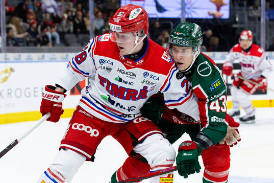 Timrås Simon Forsmark och Frölundas Tom Nilsson