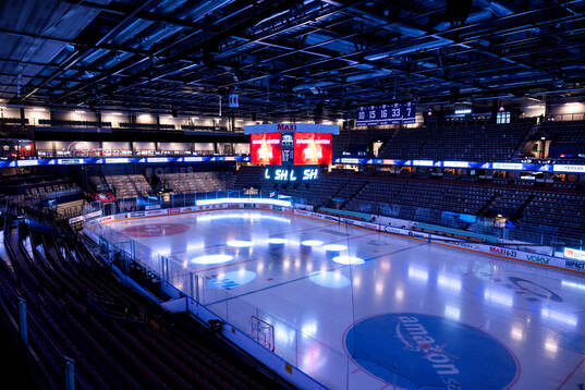 Interiör vy av Saab Arena