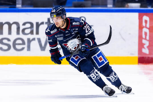 Linköpings Olle Strandell på uppvärmningen